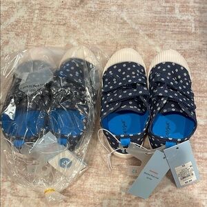 2 Kids Polka Dot Navy shoes new